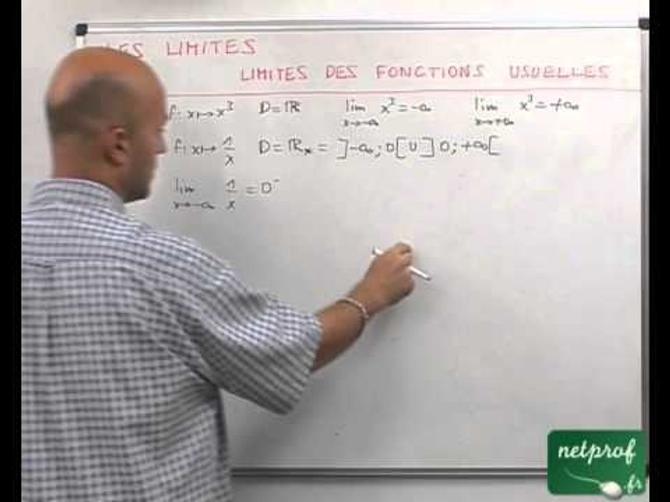51 Limites : limite des fonctions usuelles