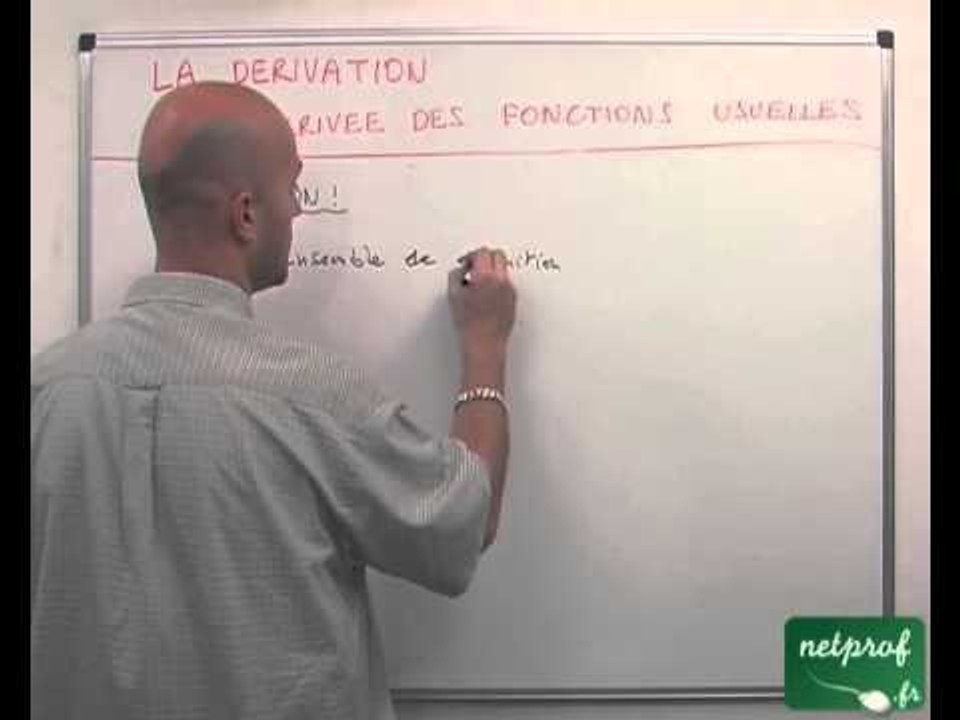 25 Dérivation : dérivée relative aux fonctions réelles usuelles