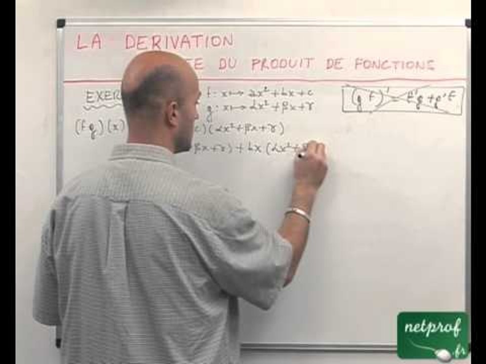 27 Dérivation : dérivée relative au produit de fonctions