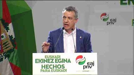 Urkullu: "El PNV es el único que garantiza los acuerdos que necesita Euskadi"
