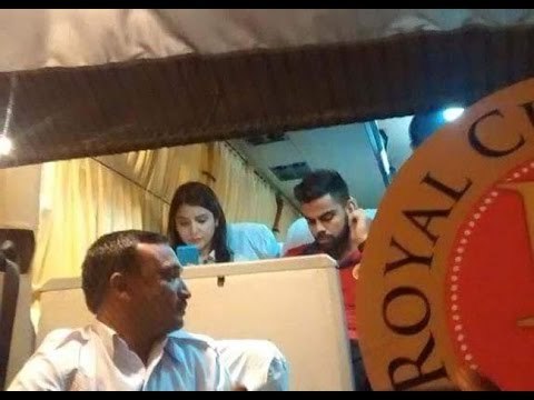 Anushka Sharma rides on the RCB team bus with beau Virat Kohli