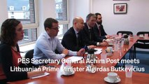PES Secretary General Achim Post meets Lithuanian Prime Minister Algirdas Butkevičius