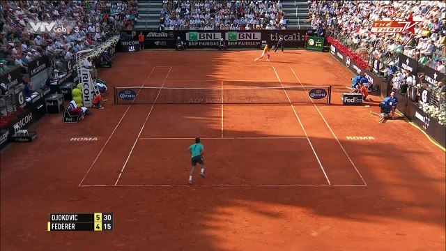 Roger Federer vs Novak Djokovic - tennis highlights FINAL Rome BNL d'Italia 2015 (HD720p 50fps)