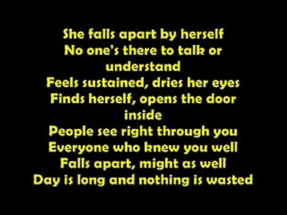 Falls Apart Lyrics On Screen by Sugar Ray