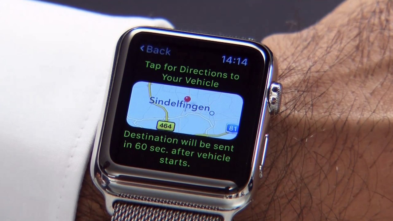 Navegador Mercedes-Benz Door-to-Door 2015 @ Apple Watch