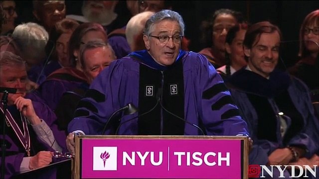 Robert De Niro gives amazing graduation speech to NYU grads