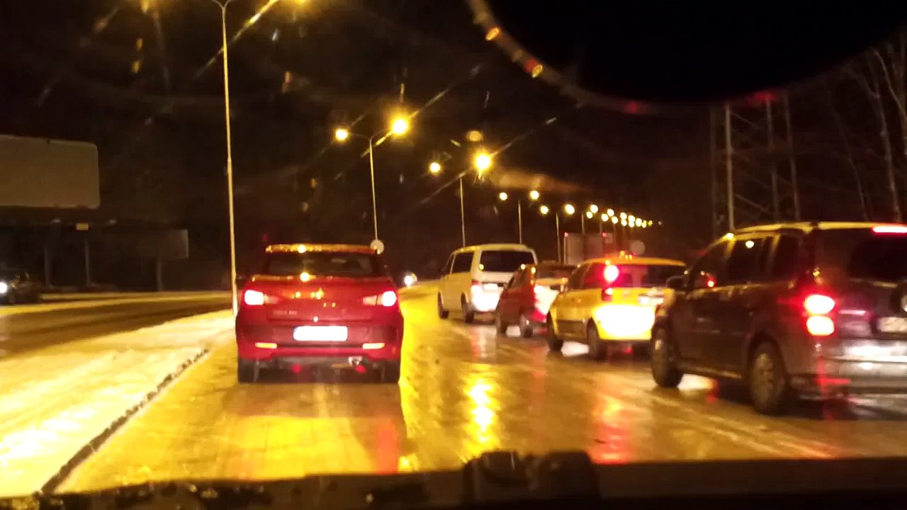 Poznań - Lód na drodze