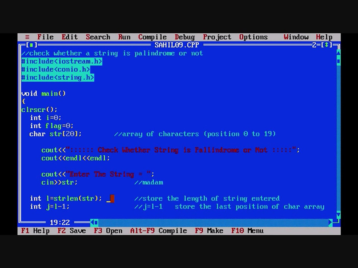 palindrome program in c string palindrome in c without string function
