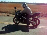 first time burnout on streetbike CBR 600rr f4