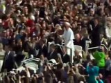MOVING MOMENT: Pope Francis blesses disabled child.