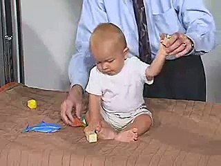 Pediatric-Neuro Exam 6 month: Postural Reflexes - Lateral Propping