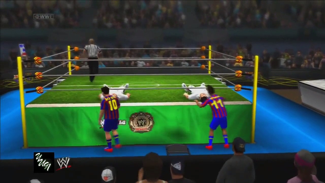 Gareth Bale & Ronaldo vs Messi & Neymar WWE