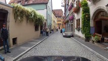 Driving in Rothenburg ob der Tauber, Germany