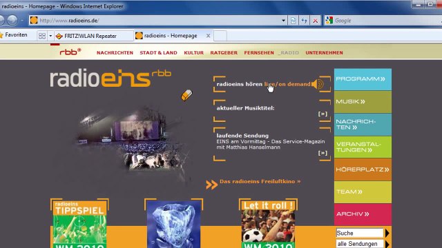 AVM FRITZ! Clip: FRITZ!WLAN Repeater N/G - Musik & Internetradio