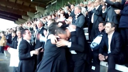 La joie de Saïd Chabane à quelques minutes de l’accession d'Angers