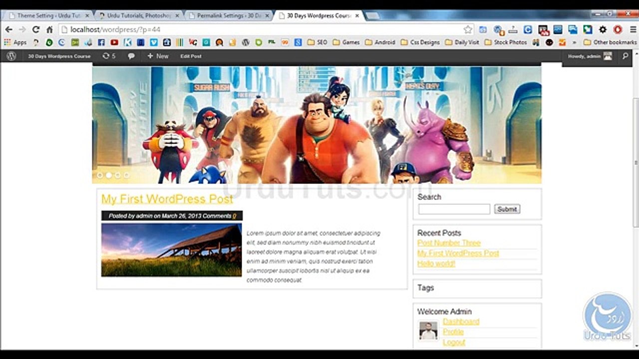 Wordpress Urdu Tutorial Chapter Twenty Five from Urdututs on Vimeo