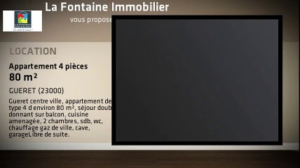 A louer - Appartement - GUERET (23000) - 4 pièces - 80m²