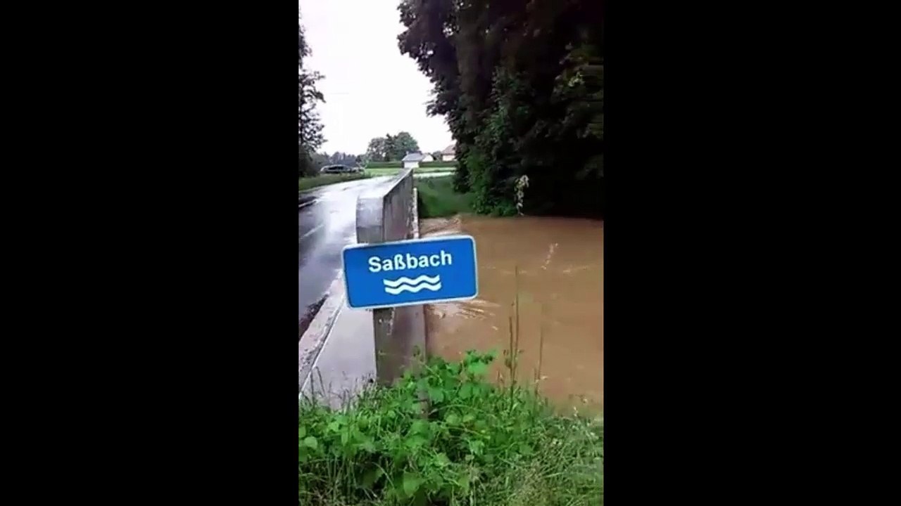 Hochwasser Saßbach bei Eichfeld