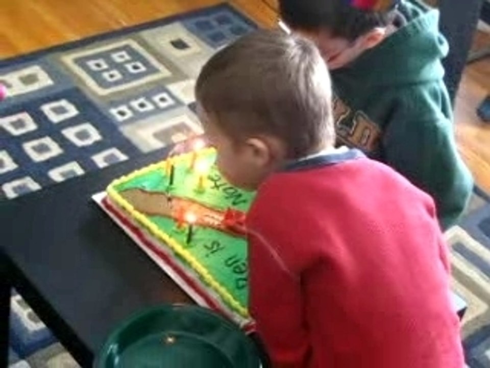 BLowing out birthday candles