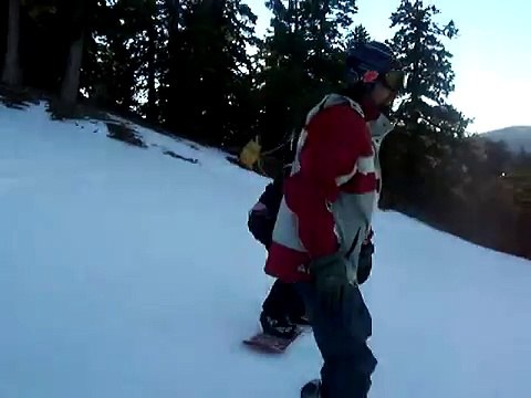 snowboarding with pants down