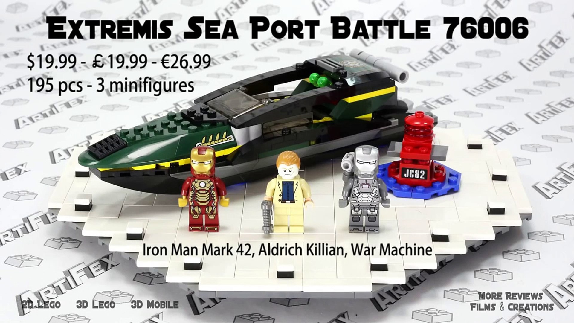 lego iron man 3 extremis sea port battle