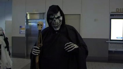 Death cuts an ad for the Sidewalk Film festival Imagicon 2010