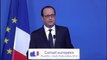 Conférence de presse du Président François Hollande après le Conseil européen: déclaration