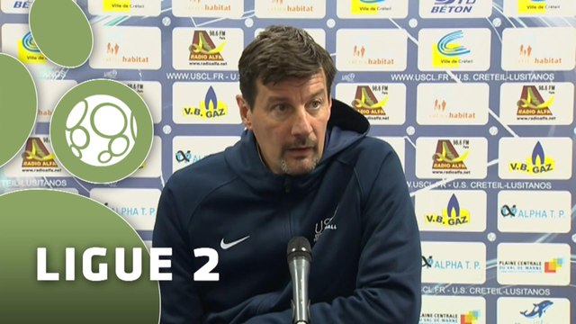 Conférence de presse US Créteil-Lusitanos - Tours FC (1-4) : Thierry FROGER (USCL) - Gilbert ZOONEKYND (TOURS) - 2014/2015