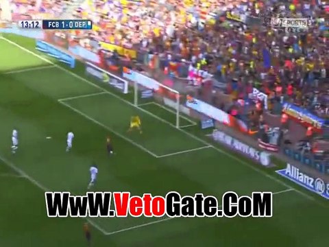 ميسى يتقدم بالهدف الاول برشلونه فى ديبورتيفو لاكورونا