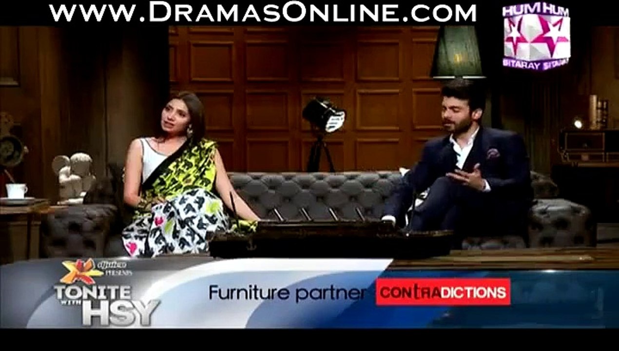 Tonite with HSY (Fawad Khan & Mahira Khan) on Hum Sitaray - 23rd May 2015