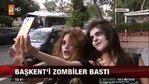 Başkent'i zombiler bastı 'Uyuşturucu kullanma zombi olma' etkinliğinden görüntüler