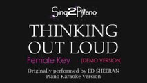 Thinking Out Loud (Female Key - Piano Karaoke demo) Ed Sheeran
