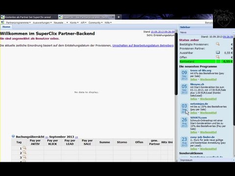 SuperClix Tutorial: Geld verdienen mit Partner Programme bewerben & viel Geld verdienen kostenlos oder selbst Werbung schalten