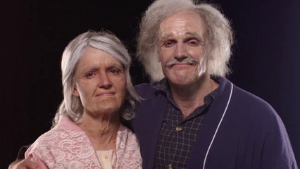 Young Couple Gets Increasingly Aged with Make-up and Revealed to Each Other. Can't look away...