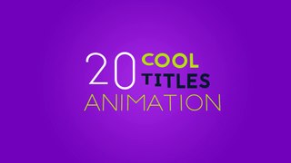 After Effects Project Files - 20 Cool Titles Animation - VideoHive 10342192