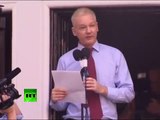 'War on whistleblowers must end!' - Assange speech at Ecuador Embassy