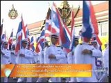 5DEC11 THAILAND ;1of2; Thai Civil Servant Procession Respectfully Engages Thai Ancient Royal Golden, Silver and Copper Jugs ; their name meaning, '' Omen Lotus ''