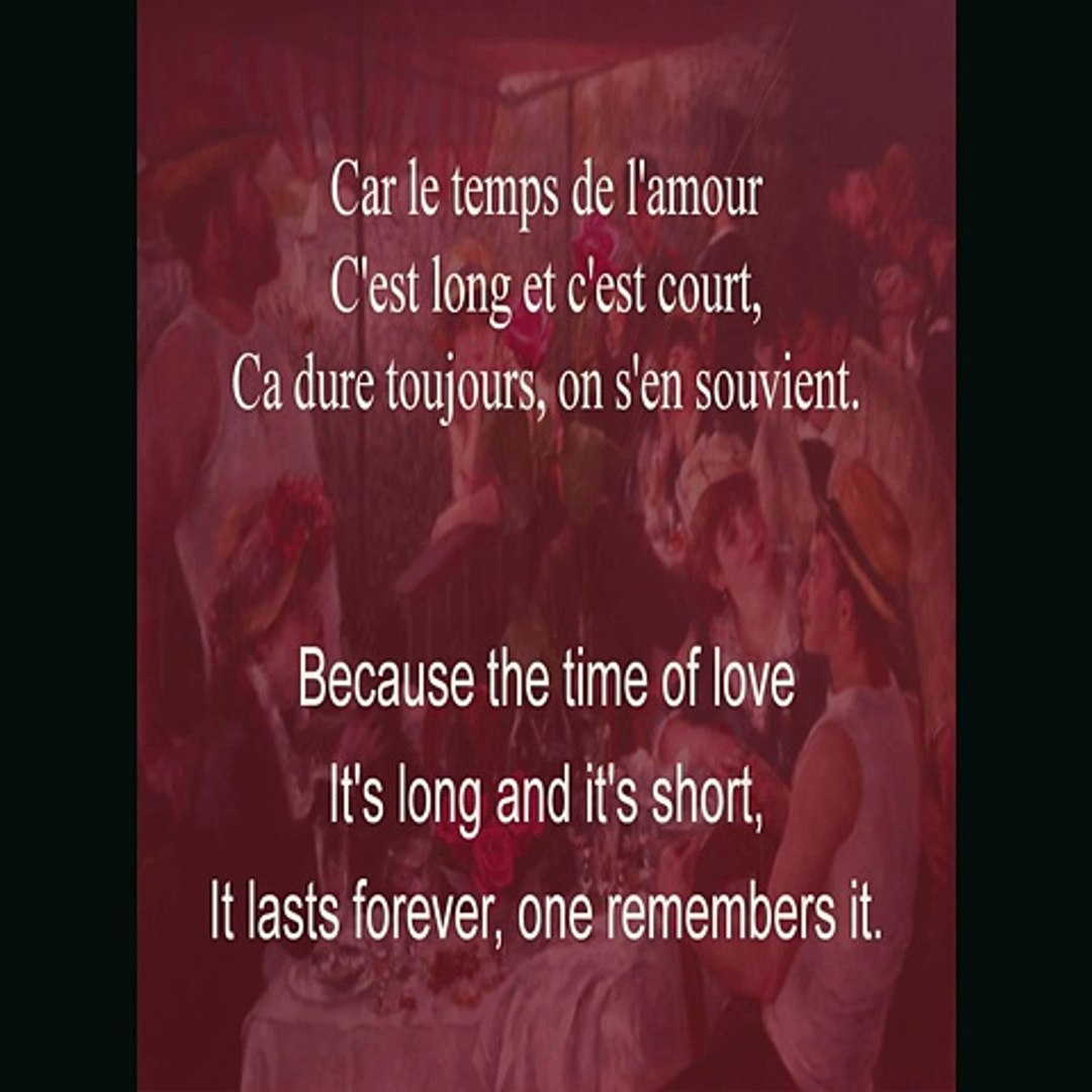 Le Temps De L Amour Francoise Hardy Lyrics And Translation Video Dailymotion