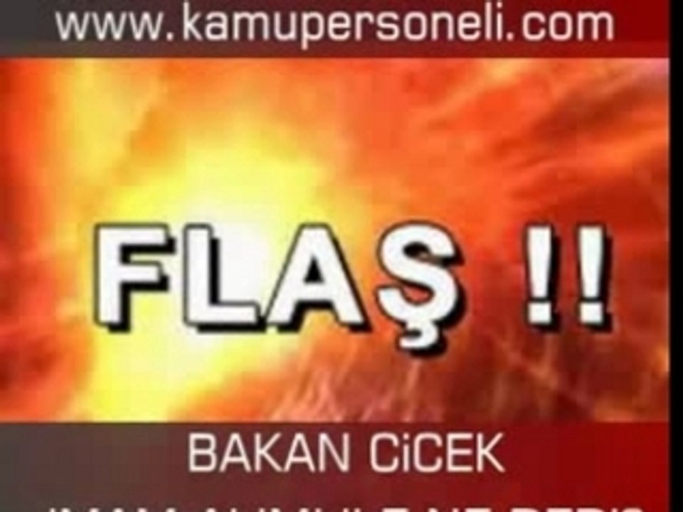 Cicek imam alımı ile ilgili açıklama