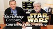 Disney Lucasfilm conference call, three new Star Wars films to be produced