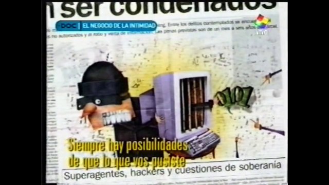 Miguel Sumer Elias junto a Alejandra Gils Carbó en Punto Doc . El Negocio de la Intimidad (2002)