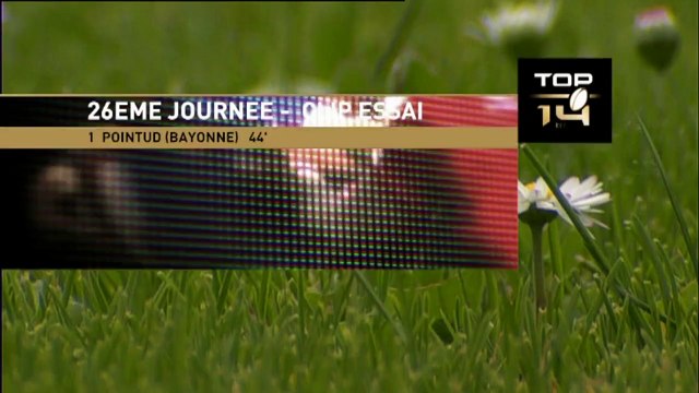 TOP14 - Bayonne - La Rochelle: Essai Lucas Pointud (BAY) - J26 - Saison 2014/2015
