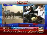 A worst example of Police-Lawyer clash witnessed in Daska, protesters sets DSP office on fire