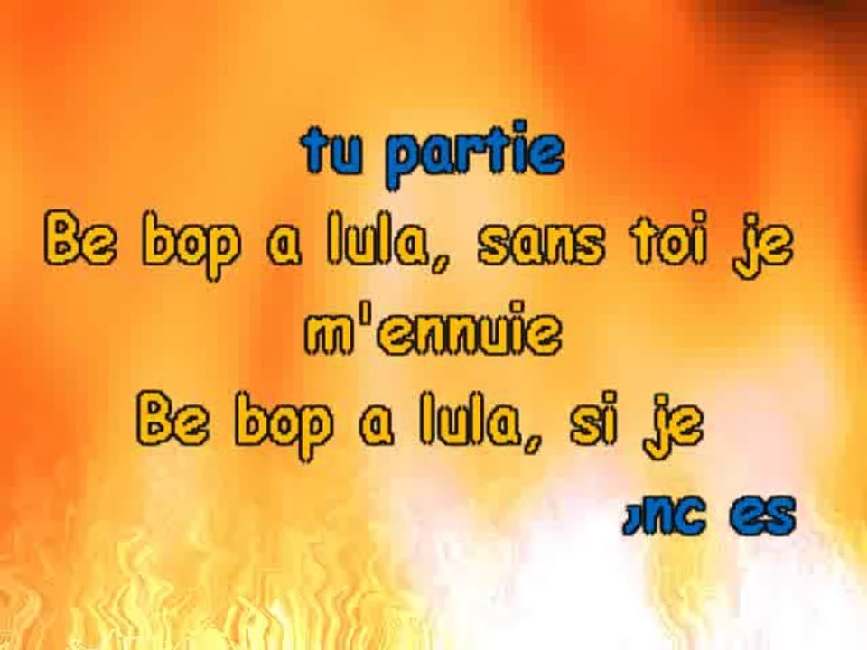 KARAOKE EDDY MITCHELL - Be bop a lula