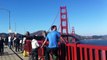 Walk across Golden Gate bridge, San Francisco
