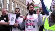 Hamza Tzortzis Speaking At Anti Pegida Counter Demo In Newcastle