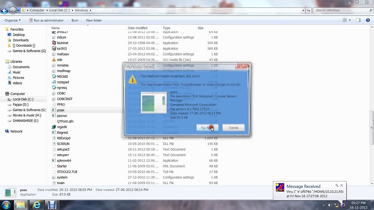 you require permission from TrustedInstaller to make changes