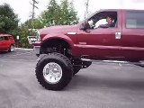 Lifted Ford F-350 Superduty Doing a Burnout