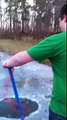Ice Swimming from hole to hole