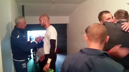 Slavlje igrača Sarajeva nakon pobjede u Vitezu